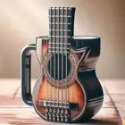 Durable Guitar Shaped Coffee Cup Guitar Pattern Coffee Cup for Men Friends Dad