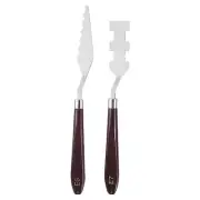 2pcs E6 E7 Painting Palette Knife Set Stainless Steel Art Spatula Scraper Tools