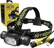 Nitecore Turbo 2000 Lumens Headlamp with USB-C Charging Cable