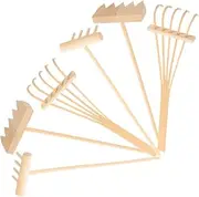 Abaodam 6Pcs Mini Garden Rake Set Versatile Decorative Sand Table Tools for Spaces for Crafting Gardening and Enhancing Offices