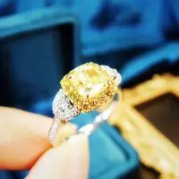 在飛比找蝦皮購物優惠-GIA證書💎天然彩鑽女戒💎艷黃金彩鑽石💋顏色Fancy li