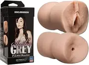 Doc Johnson Sasha Grey - ULTRASKYN - 2 Fuckhole Masturbator - Open-Ended Handheld Stoker - Pussy and Ass