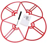 4pcs Red Prop Guard Mi Drone Propeller Guard Protective Cover Bumper Blade Protector Cover Ring, for Xiaomi, Mi Drone 4K/1080P Propellers Protector