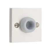 Emtek Wall Bumper with Square Rosette Satin Nickel - 2255-SQU-US15