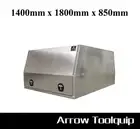 1400 x 1800 x 850 Flat Aluminium Dual Cab Ute Canopy Toolbox Flat Alloy