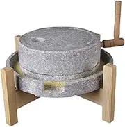 Natural Stone Grinding Disc,Stone Grain Mill,Hand Stone Mill/Wet and Dry Grinder,Home Kitchen Manual Grinding Machine,Easy to Clean, for Grains, Wheat, Almonds, Peppers and More(30cm/11.8in)