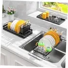 Small Dish Drying Rack, Over The Sink Dish Drainer Drying Rack Expandable,