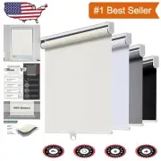 Ivory Cordless Roller Shades - Blackout Blinds for Light Control, 22"W x 72"H