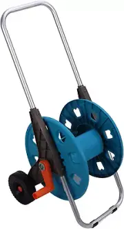 Garden Hose Reel Cart, Portable 2 Wheels Cart for outside Storage Reel, 196 FT H