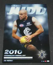 CHRIS JUDD CARLTON BLUES 2010 AFL BROWNLOW MEDALLIST 30 VOTES PRINT CRIPPS