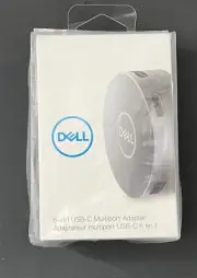 New Dell 6-in-1 USB-C Multiport Adapter 4K Display Port Gigabit Ethernet - DA305