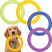 4 Pcs Outdoor Dog Toy Dog Ring Toy Dog Flying Discs Dog Chew Toy Dog Playground