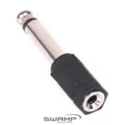 STEREO 3.5mm 1/8" FEMALE to MONO 6.35mm 1/4" MALE - Audio Adapter - Summing L/R