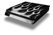 Skin for PS4 Slim Metal Flames Chrome Playstation 4 Console