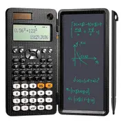 Scientific Calculator with LCD Writing Math Calculator Suitable for School Solar Calculator (991ES Black