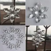 10/20pcs Christmas Acrylic Crystal Snowflake Ornaments Xmas New Year Hanging Baubles Pendant Home Party Decoration Supplies -NMAOV 10PCS 2.8cm