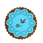 20PCS Lace Silicone Coaster, Color ??Blue??