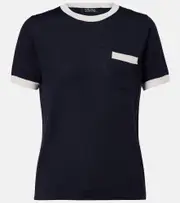 ['S Max Mara] 'S Max Mara Egidio virgin wool top UK 18 black