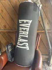 everlast gym boxing bag free standing. bag and speed ball- never used!