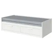 BRIMNES day-bed w 2 drawers/2 mattresses, white/Ågotnes firm, Single