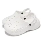 【CROCS】洞洞鞋 BAYA PLATFORM CLOG 女鞋 白 貝雅雲彩克駱格 厚底 增高 卡駱馳(208186100)