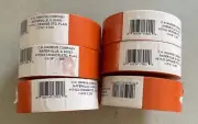Lot Of 6 C H Hanson 17022 Flagging Marking Ribbon Tape Orange - 300' x 1-3/16"