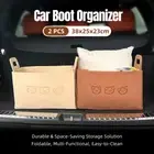 2pcs Foldable Felt Storage Basket Large Organizer Car Boot Basket for Laundry AU