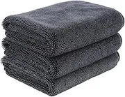 3PCS Bathroom Drying Cloth,Shiny Wipes for Car Detailing,Kitchen,Window,Microfibre Multipurpose（40 * 40cm Large Size）