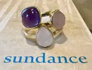 NWT Sundance Catalog Amethyst Moonstone “Trove Of Treasures Ring” Size 9 $198