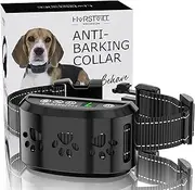 HVRSTVILL Advanced Bark Collar, Anti Bark Collar for Small Medium Large Dogs, Stop Barking Device - NO SHOCK, Safely and Humane with Sound & Vibration, Rechargeable and Adjustable Belt 7-55kg