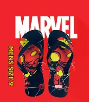 NEW! Marvel Avengers Iron Man Flip Flops Sandals. Mens Size 9. NWT!