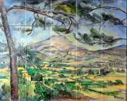 Art Cezanne Landscape Trees Mountain Mural Ceramic Backsplash Bath Tile #2081