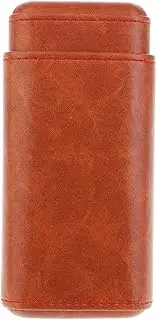 Spanish Cedar Wood Lined Cigar Humidor, Portable Travel Cigar Box, Pocket Cigar Divider Boxes, Holds 3 Count Cigar