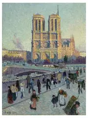 The Quai Saint-Michel Notre-Dame Tile Mural Kitchen Backsplash Marble Ceramic