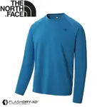 【THE NORTH FACE 男 圓領排汗長袖上衣《湖藍》7QHY/長T/長袖上衣/排汗衣/圓領長袖/運動上衣