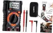 Digital Multimeter with Case, DC AC Voltmeter, Ohm Volt Amp Test Meter KM100