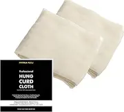 MASALA POTLI® Professional 100% Cotton - Hung Curd Muslin Cloth for Straining Curd, Cheese, Yogurt, Shrikhand, Rice, Mousse | Perfect for Home Use | Size: 50 Cm x 50 Cm, Pack of 2, Small