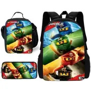 Child School for Game Ninjagos Backpack with Lunch Bags ,Pencil Bags ,School Bag