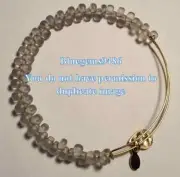 Alex and Ani Frosted Caviar Beaded Bangle Yellow Gold - Rare