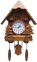 Cuckoo Clock Cuckoo Clock Antique Cuckoo Wall Clock Roman Numeral Cuckoo Clock for Home Decor(Brown)