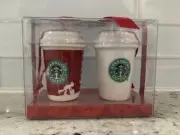 NIB STARBUCKS Christmas Ornaments 2006 Coffee Hot Cup Mug To-Go SKU#236294