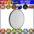 Embellir Round Wall Mirror 50cm Makeup Frameless Bathroom Vanity Black Decor New