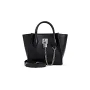 [Ermanno Scervino] Ermanno Scervino-Black Leather Mini Shopping Handbag-Donna OS OS