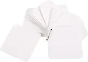 GARVALON 200pcs Blank Flash Cards Pre Hole Punched Metal Binder Ring Study Notecards DIY Note Pads