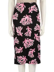 Coral Printed Midi Skirt