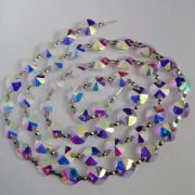 22Yard Crystal Octagon Bead 14mm AB Color Sliver Pin Chain DIY Chandelier Party