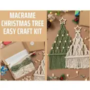 2PCS Christmas Tree DIY Kit Woven Macrame Christmas Trees DIY Kit Wall Hangings