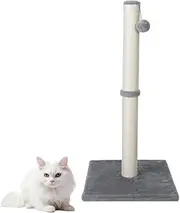 TOMVAES Cat Scrating Post,Scratching Post with Natural Fibrous Sisal and Hanging Ball Cat Scratching Posts for Indoor Kitten and Large Cats Cat Claw Scratcher for Interactive Play(Dark Grey)