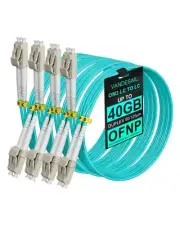 OFNP LC to LC Multimode Fiber Patch Cable OM3 Multi Mode 10G Fiber Cable Dupl...