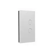 Clipsal Saturn Zen Switch 2 Gang Push button 250V 16Ax/20A Led Z4062Pblzw - Z4062PBL-ZW